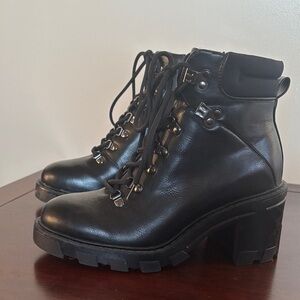 BCBGeneration Black Lace Up Boots